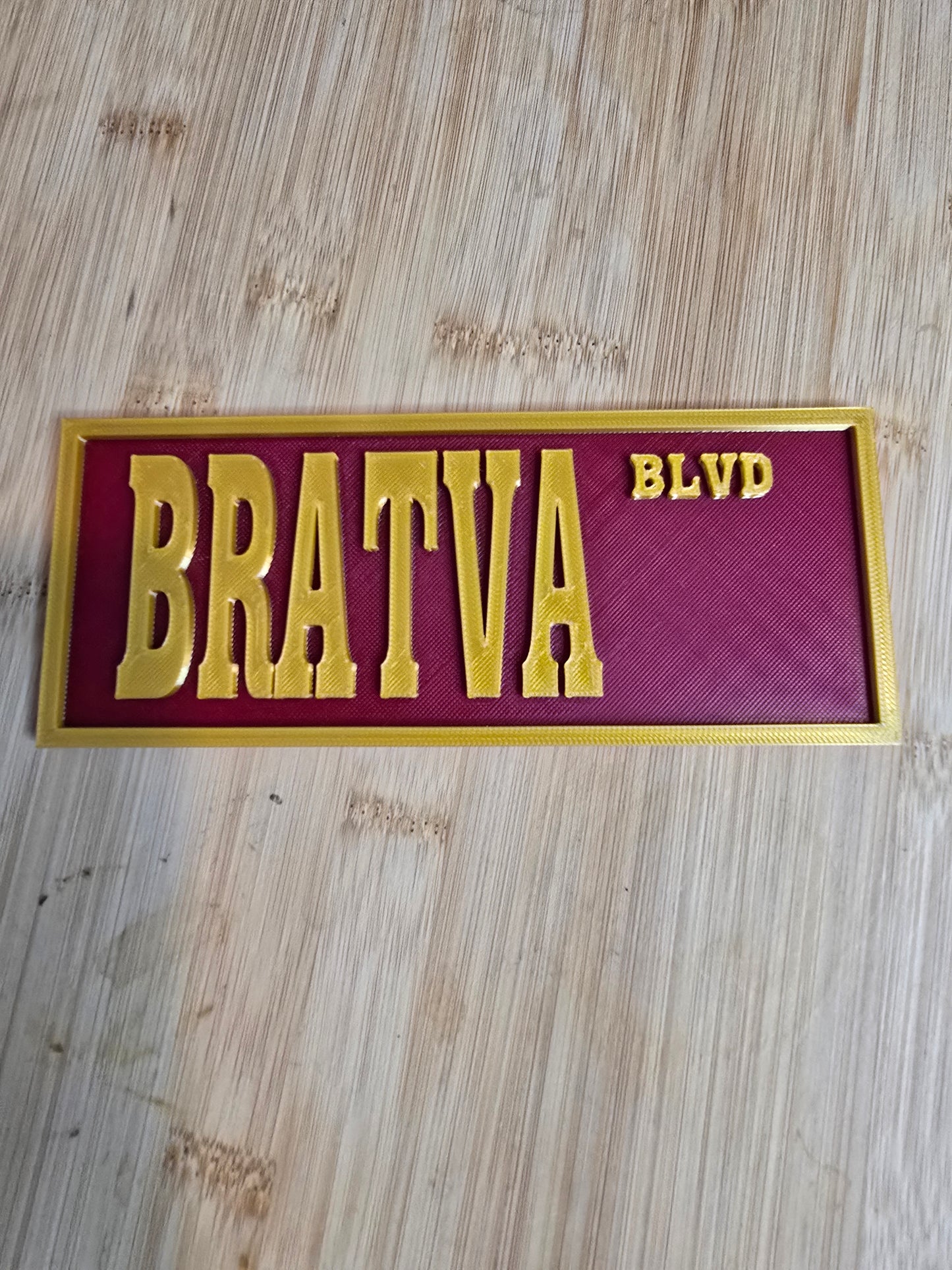 Shelf Sign - Bratva Blvd