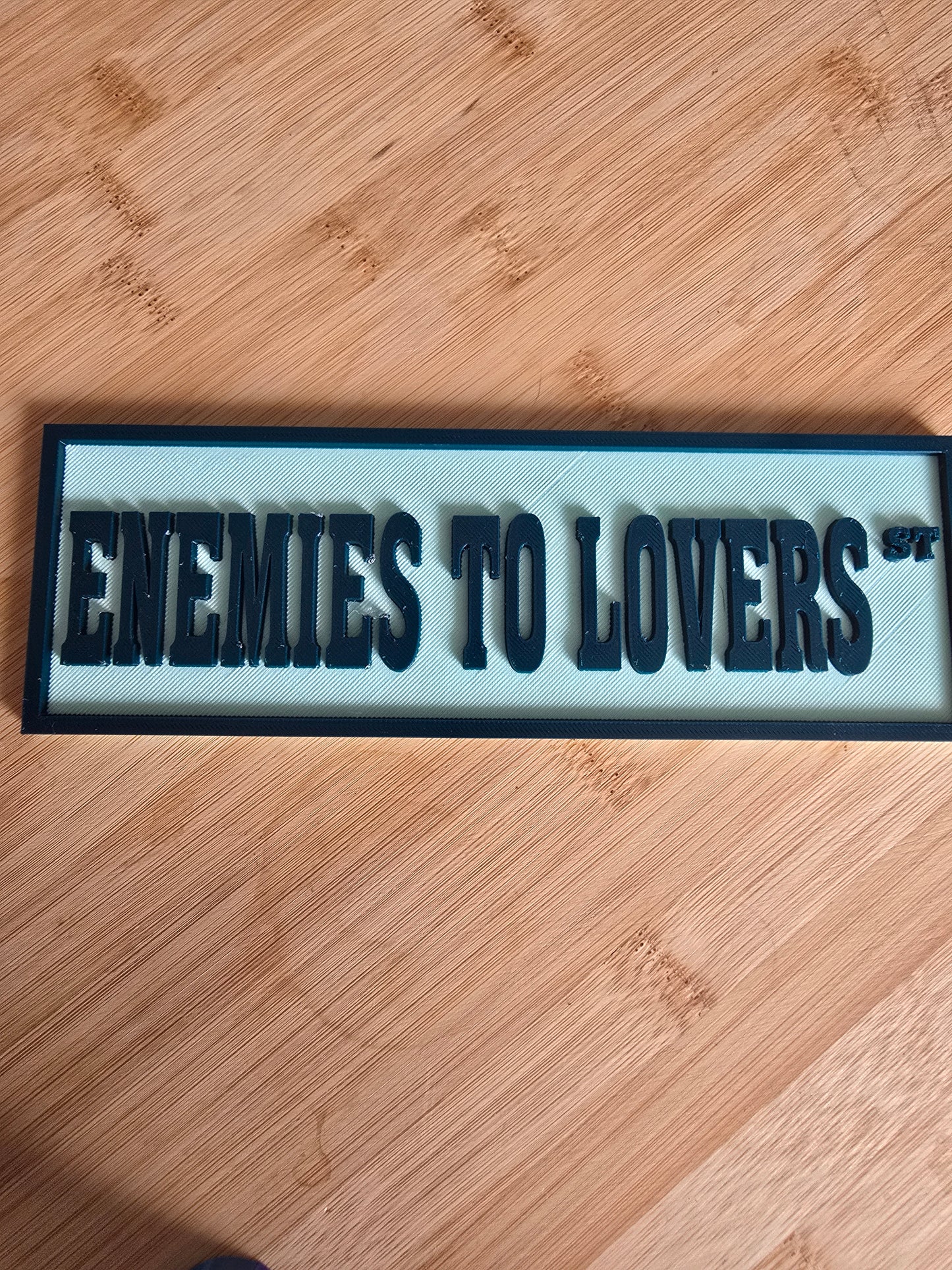 Shelf Sign - Enemies To Lovers St
