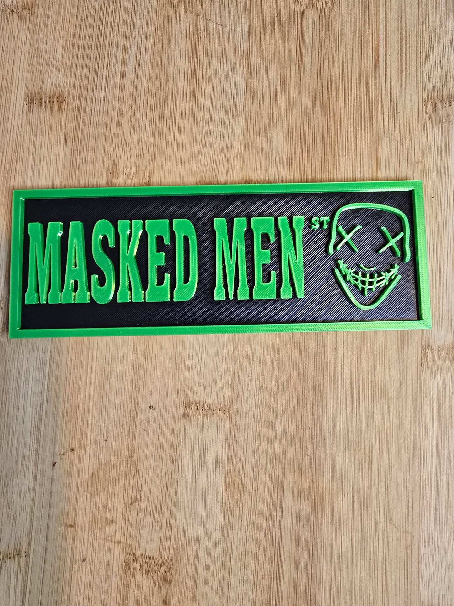 Shelf Sign - Masked Men St