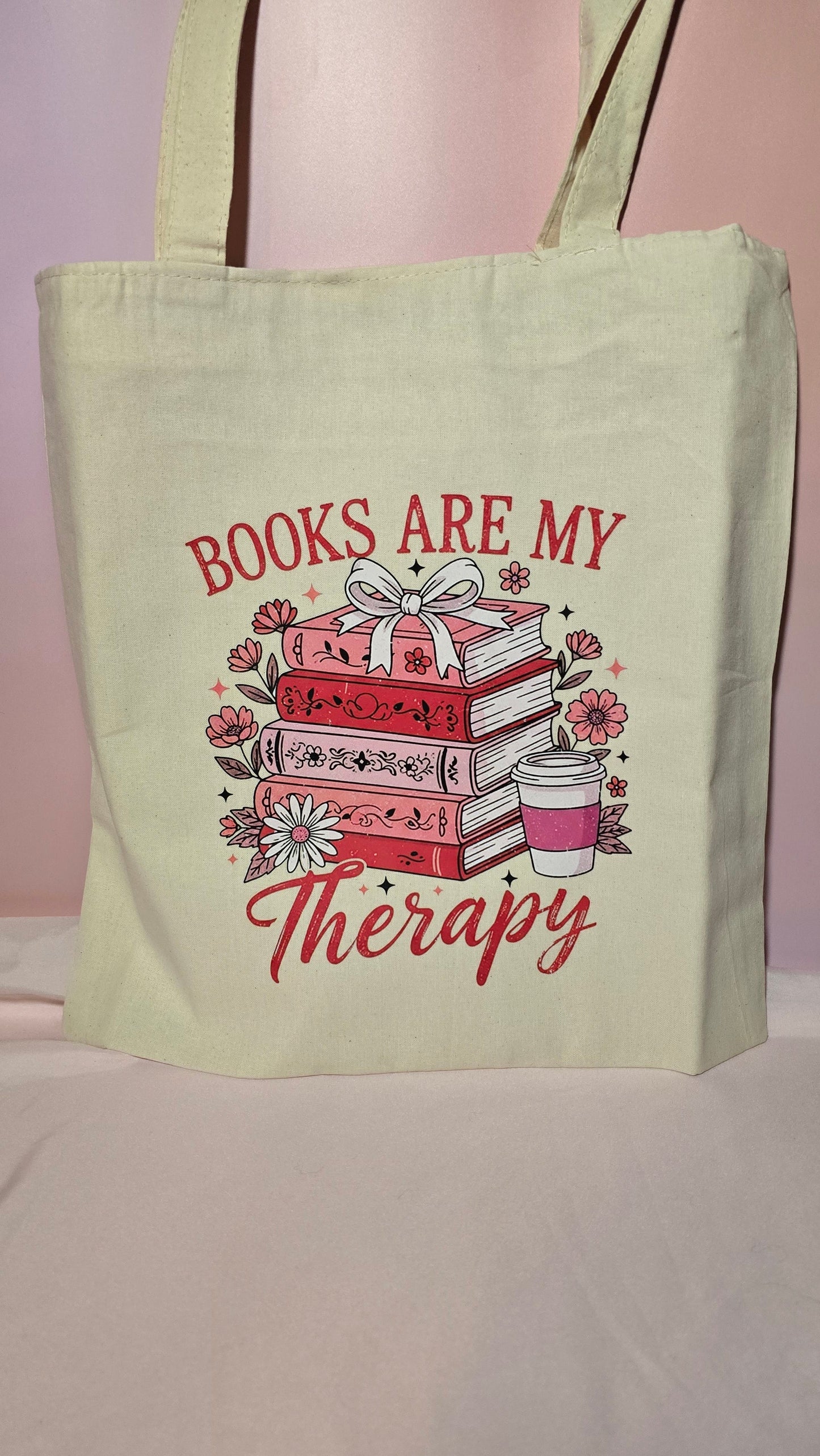 Books Are My Therapy Tote Bag